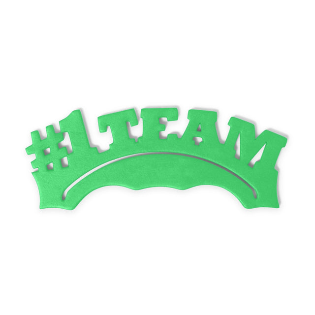 #1 Team visor insert in green, Shapers Image foam cap shaper